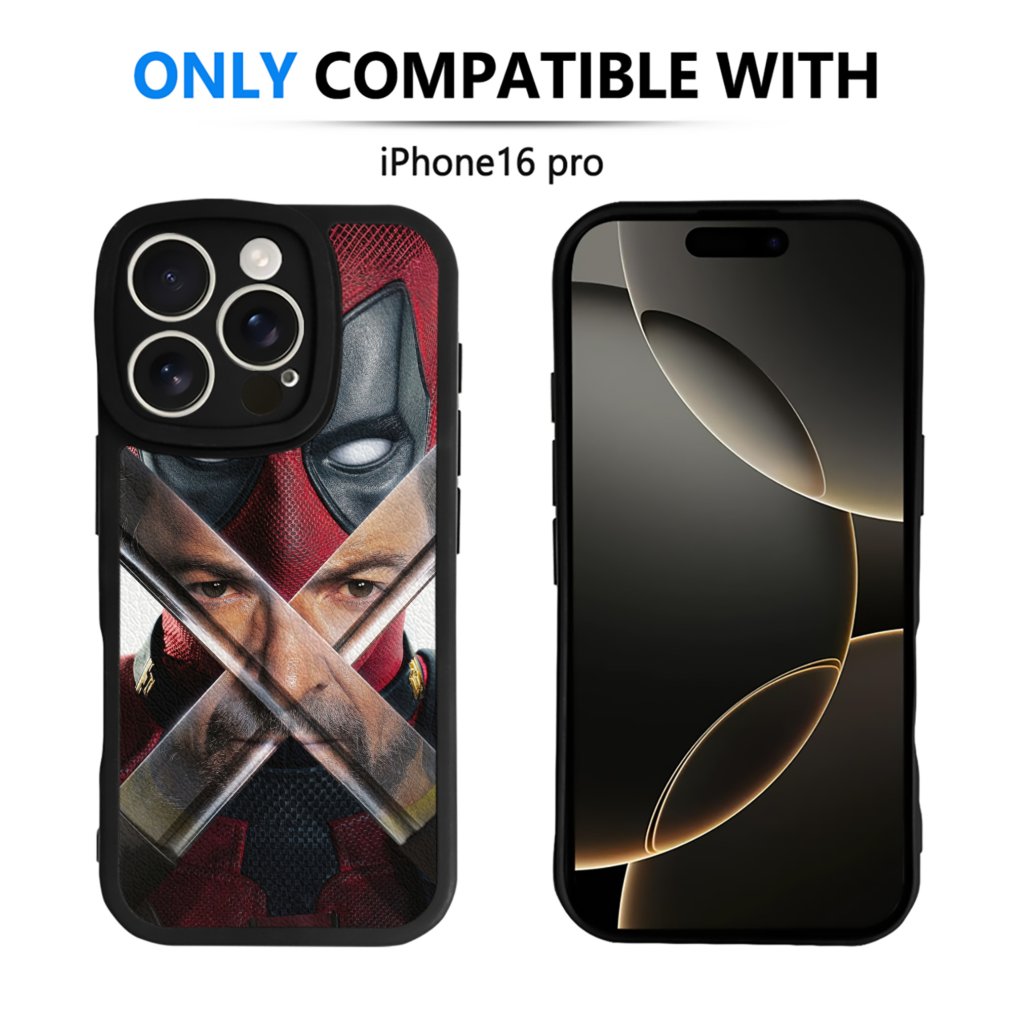 （画像用） Deadpool デッドプール 【iPhone 16シリーズ対応】シリコンスマホケース（レザー調） 材質：シリコン